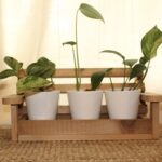 Handcrafted Cedar Plant Swing | Outdoor Hanging Planter, Jute Rope (Sealed)