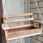 Handcrafted Cedar Plant Swing | Outdoor Hanging Planter, Jute Rope (Unfinished)